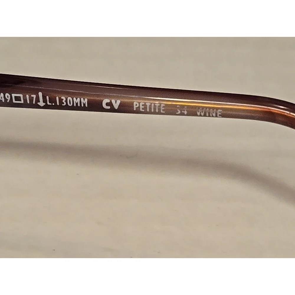 Clear Vision PETITE 34 Wine 49-17-130 Metal Full Rim Eyeglasses Frames Small